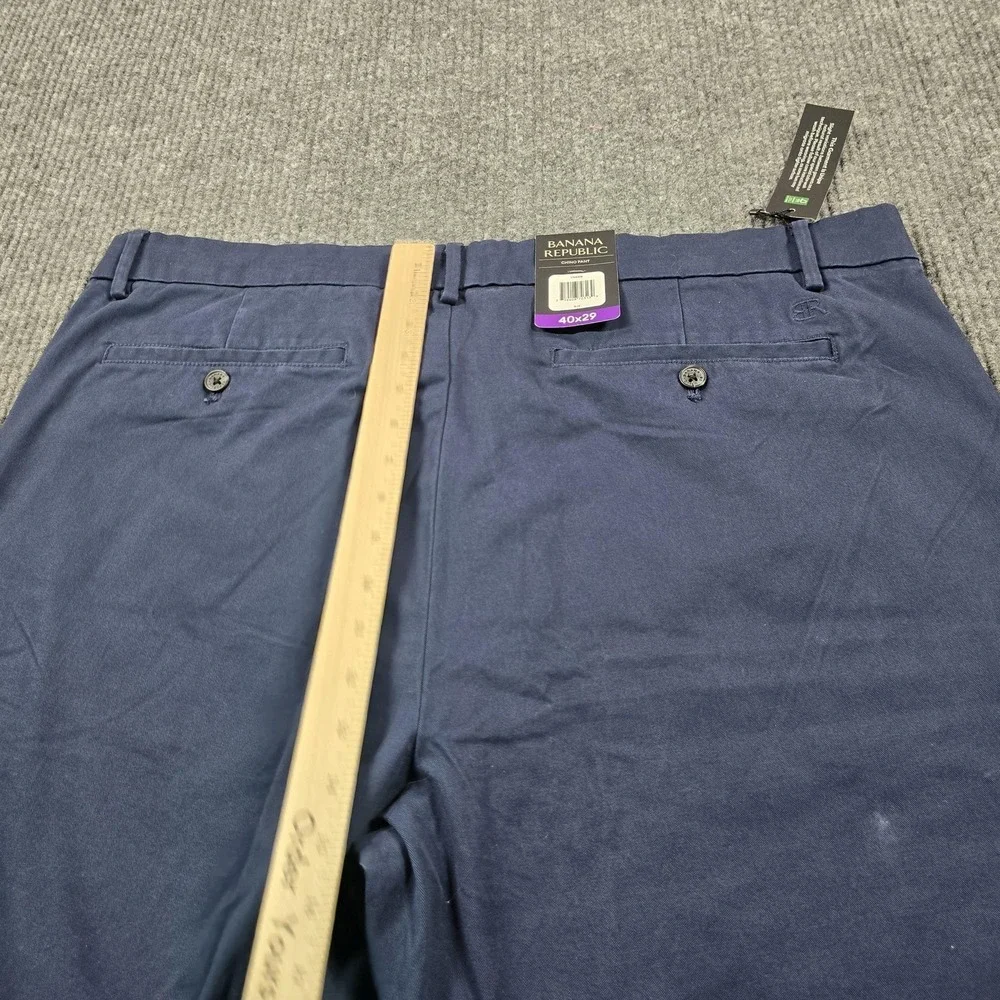 Banana Republic Pants Mens 40x29 Blue Chino Classic Fit Stretch Cotton‎ NEW